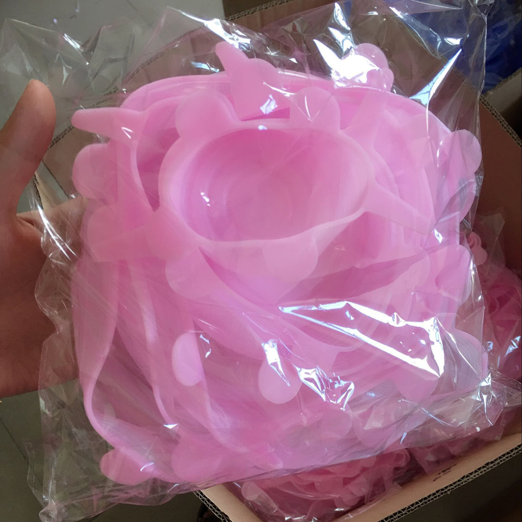 シリコン伸縮フタ 6枚セット｜食品用・密閉保存・耐熱耐冷・再利用できるシリコンラップ