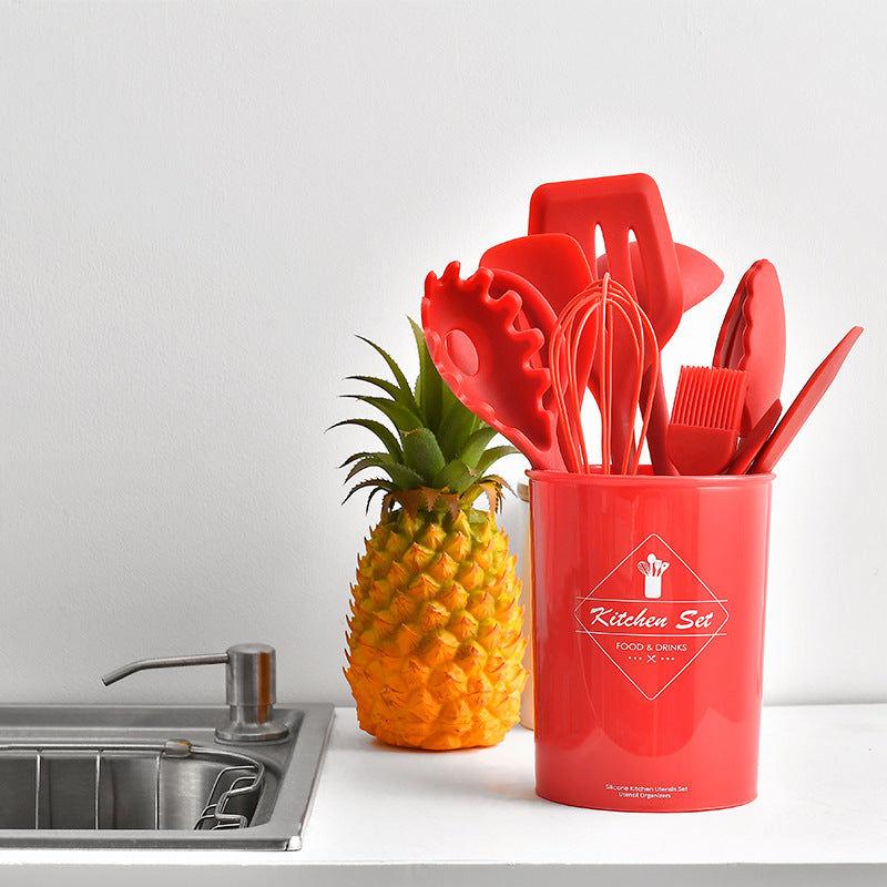 シリコン製キッチンツール12点セット｜フルカバー耐熱・ノンスティック対応調理器具