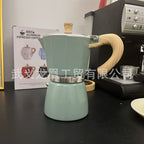 木目調モカポット コーヒーケトル｜クラシックデザイン・150ml/300ml 家庭用直火式コーヒーメーカー