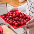 真空保存トレイ｜蓋付き・冷蔵庫収納・スタッキング可能フレッシュキープボックス