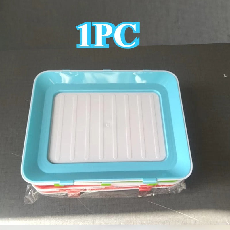 真空保存トレイ｜蓋付き・冷蔵庫収納・スタッキング可能フレッシュキープボックス