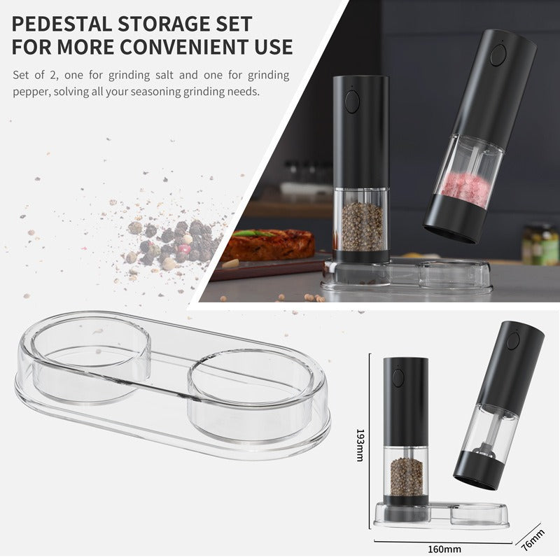 コードレス電動スパイスグラインダー｜岩塩・ペッパー・亜麻仁シード対応 充電式家庭用ミル